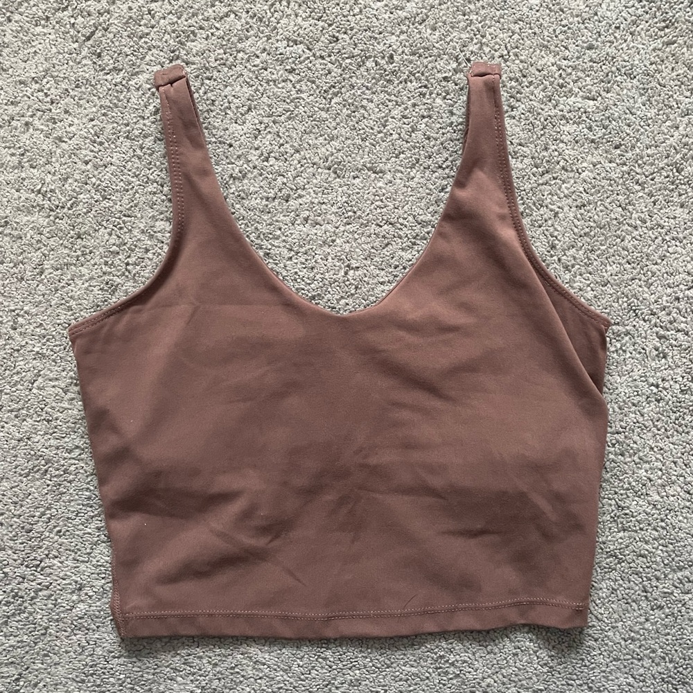 90 Degree By Reflex Chocolate Brown Crop Top